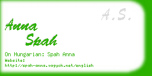 anna spah business card